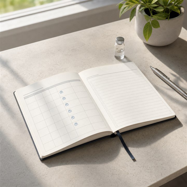 Planner used to organize recurring research supply shipments